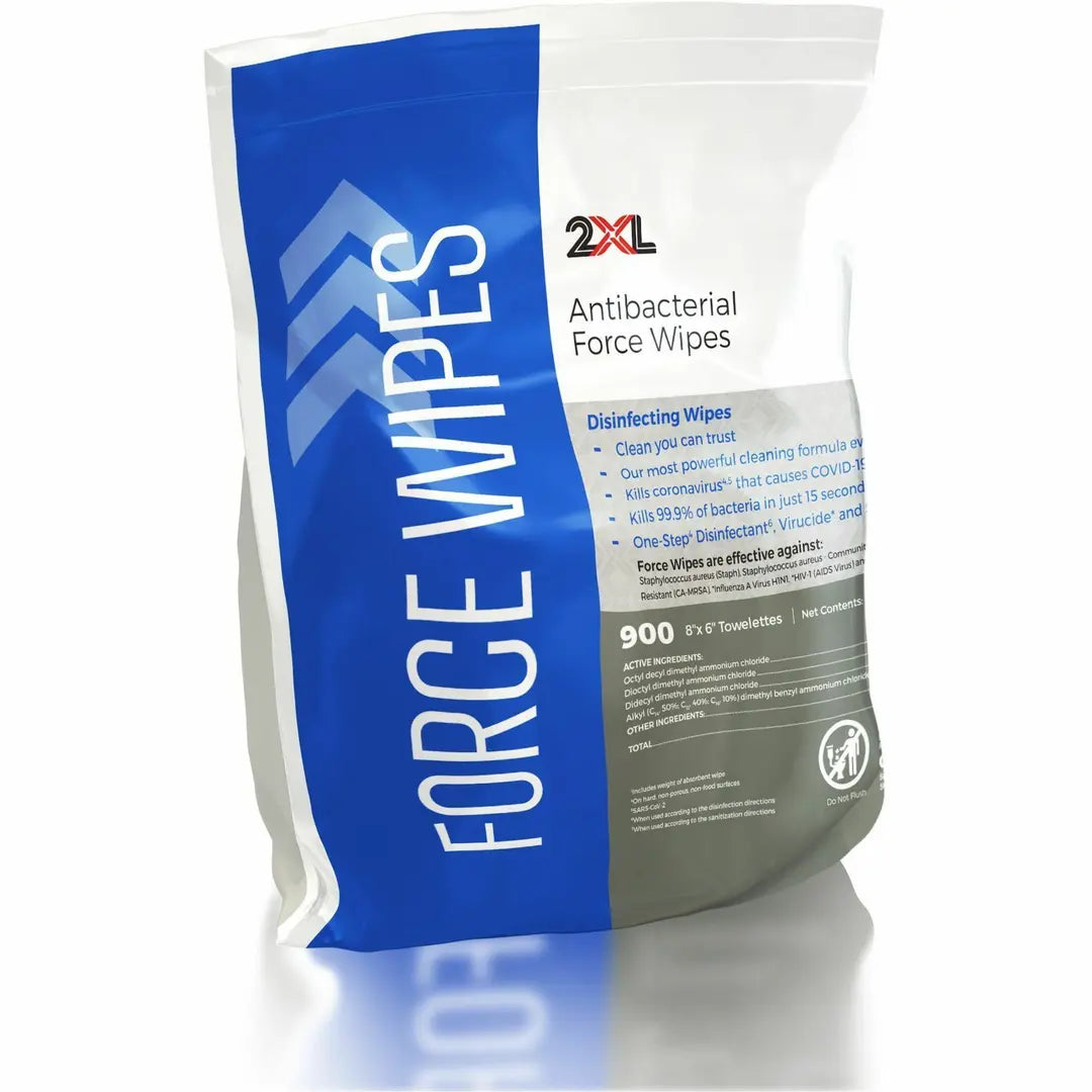 2Xl Antibacterial Force Wipes
