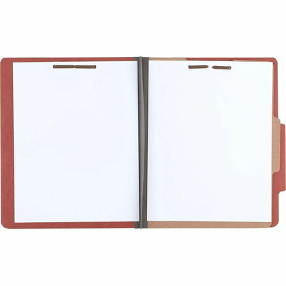 ACCO Letter Classification Folder - 2" Folder Capacity - 8 1/2" x 11" - 4 Fastener - Folder - 1 Divider - 4 pt. - Pressboard, Tyvek - Earth Red - 10 / Box