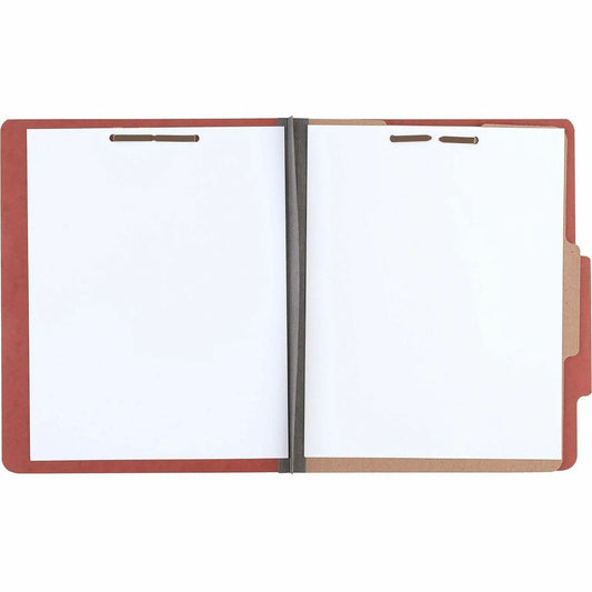 ACCO Letter Classification Folder - 2" Folder Capacity - 8 1/2" x 11" - 4 Fastener - Folder - 1 Divider - 4 pt. - Pressboard, Tyvek - Earth Red - 10 / Box