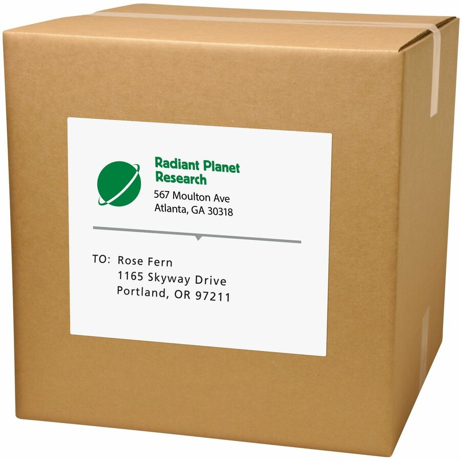 Avery® White Shipping Labels, 8-1/2" x 11" , 20 Labels (8255) - 8 1/2" Width x 11" Length - Permanent Adhesive - Inkjet - Matte - White - Paper - 1 / Sheet - 20 Total Sheets - 20 Total Label(s) - 20 / Pack