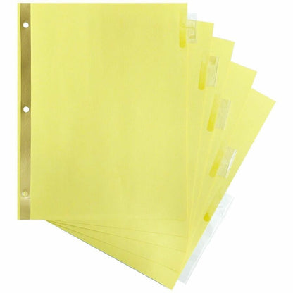 Business Source Insertable Tab Indexes - 8 Blank Tab(s) - 8.5" Divider Width x 11" Divider Length - Letter - 3 Hole Punched - Clear Tab(s) - Punched, Reinforced Edges, Mylar Reinforcement, Tear Resistant, Insertable -