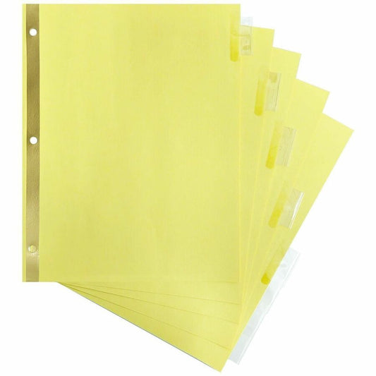 Business Source Insertable Tab Indexes - 8 Blank Tab(s) - 8.5" Divider Width x 11" Divider Length - Letter - 3 Hole Punched - Clear Tab(s) - Punched, Reinforced Edges, Mylar Reinforcement, Tear Resistant, Insertable -