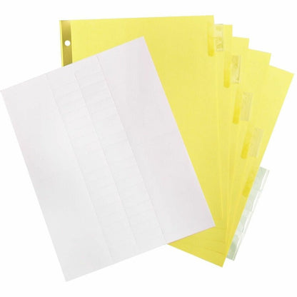 Business Source Insertable Tab Indexes - 8 Blank Tab(s) - 8.5" Divider Width x 11" Divider Length - Letter - 3 Hole Punched - Clear Tab(s) - Punched, Reinforced Edges, Mylar Reinforcement, Tear Resistant, Insertable -