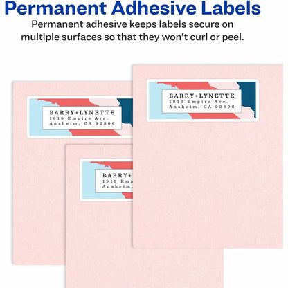 Avery® Shipping Labels, Permanent Adhesive, 4" x 6" , 20 Labels (5292) - 4" Width x 6" Length - Permanent Adhesive - Rectangle - Laser, Inkjet - White - Paper - 1 / Sheet - 20 Total Sheets - 20 Total Label(s) - 20 / Pack