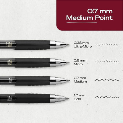 uniball™ 207 Gel Pen - Refillable - Retractable - Black Ink - Pigment-based - Translucent Barrel - 12 / Dozen