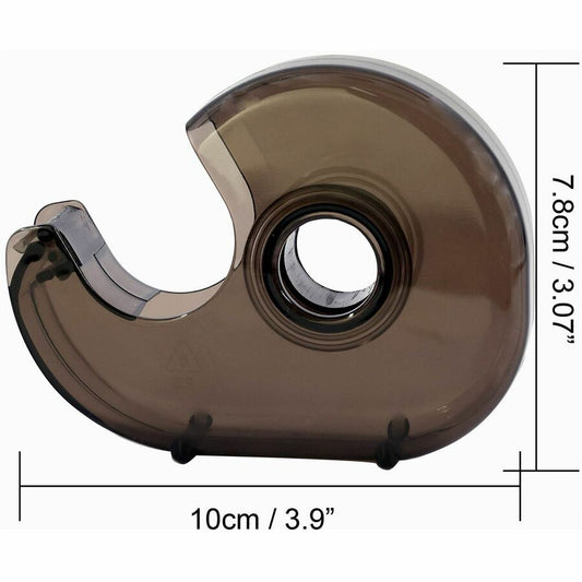 Business Source Handheld Tape Dispenser - 1" Core - Portable, Lightweight, Retractable Blade, Translucent - Plastic - Smoke - 1 Each