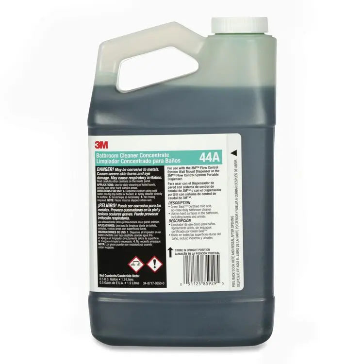 3M Bathroom Cleaner Concentrate 44A, Pleasant Scent, 0.5 gal Bottle, 4/Carton (MMM44A)
