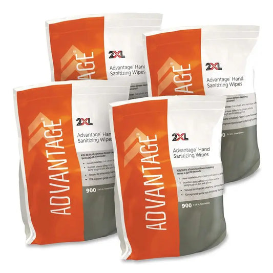 2XL Gym Wipes Advantage, 1-Ply, 6 x 8, Unscented, White, 900/Roll, 4 Rolls/Carton (TXLL36R)