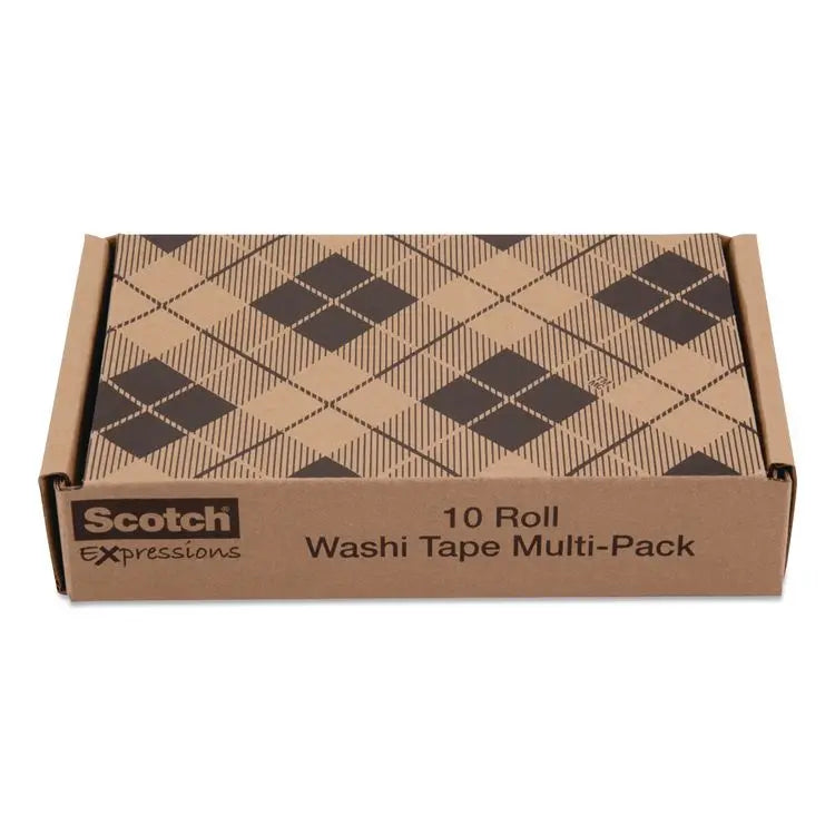 3M/COMMERCIAL TAPE DIV. Expressions Washi Tape, 0.59" x 32.75 ft, Assorted Colors, 10 Rolls/Pack (MMMC31710SIOC)