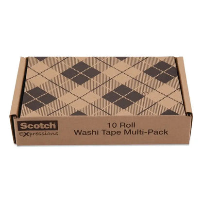 3M/COMMERCIAL TAPE DIV. Expressions Washi Tape, 0.59" x 32.75 ft, Assorted Colors, 10 Rolls/Pack (MMMC31710SIOC)