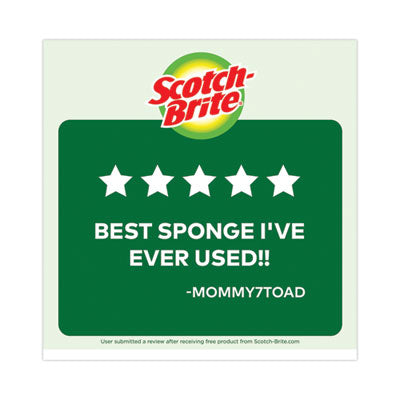 Scotch-Brite® Heavy-Duty Scrub Sponge, 4.5 x 2.7, 0.6" Thick, Yellow/Green, 6/Pack