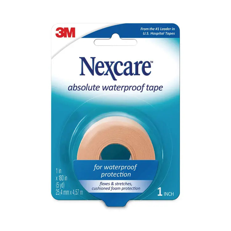 3M Nexcare Absolute Waterproof First Aid Tape, Foam, 1 x 180 (MMM731)