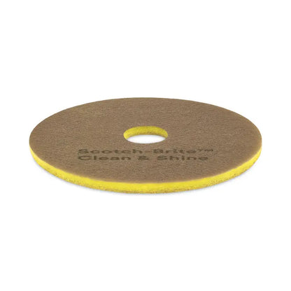 3M/COMMERCIAL TAPE DIV. Clean and Shine Pad, 15" Diameter, Brown, 5/Carton (MMM09540)