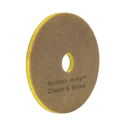3M/COMMERCIAL TAPE DIV. Clean and Shine Pad, 15" Diameter, Brown, 5/Carton (MMM09540)