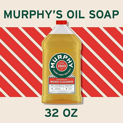 Murphy Oil Soap Concentrated Formula, Wood Cleaner, No-Rinse Floor Cleaner, Citronella Oil Scent, 32 fl oz Bottle (3 Pack)