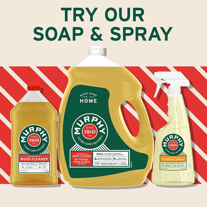 Murphy Oil Soap Concentrated Formula, Wood Cleaner, No-Rinse Floor Cleaner, Citronella Oil Scent, 32 fl oz Bottle (3 Pack)