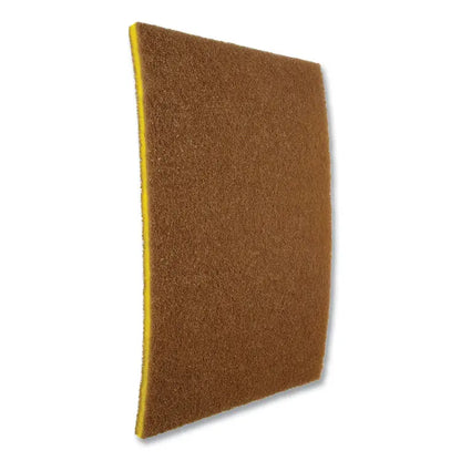 3M/COMMERCIAL TAPE DIV. Clean and Shine Pad, 20 x 14, Brown/Yellow, 5/Carton