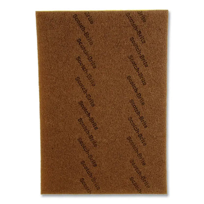3M/COMMERCIAL TAPE DIV. Clean and Shine Pad, 20 x 14, Brown/Yellow, 5/Carton