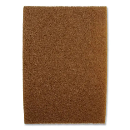 3M/COMMERCIAL TAPE DIV. Clean and Shine Pad, 20 x 14, Brown/Yellow, 5/Carton