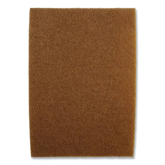 3M/COMMERCIAL TAPE DIV. Clean and Shine Pad, 20 x 14, Brown/Yellow, 5/Carton