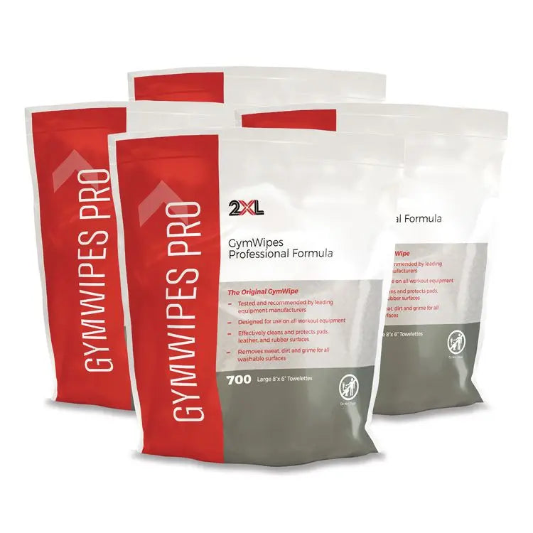 2XL Gym Wipes Professional, 1-Ply, 6 x 8, Unscented, White, 700/Pack, 4 Packs/Carton (TXLL38)